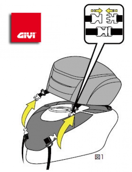 Givi TFS (Tank Fitting System) Riemenbefestigung für Tankrucksack