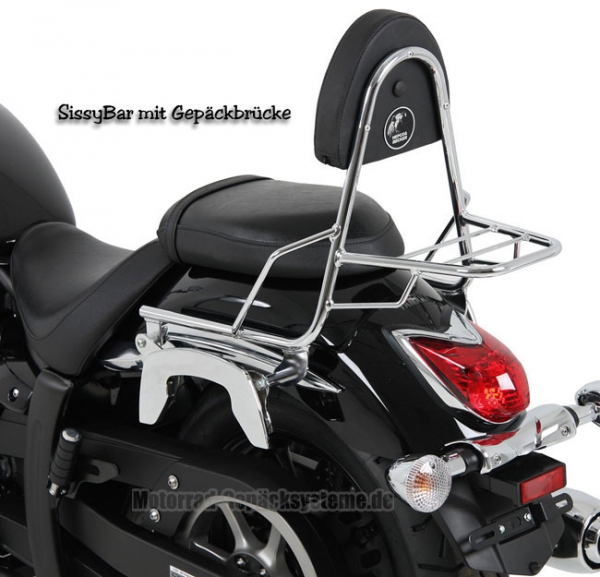 Hepco & Becker SissyBar schwarz - Kawasaki VN 900 Classic / VN 900 Custom / Vulcan