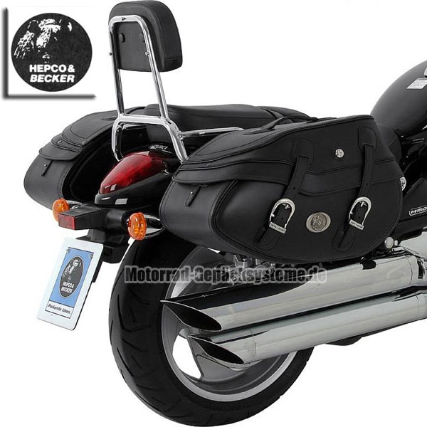 H&B Satteltaschen BUFFALO + Trägersystem - Kawasaki VN 1500 Classic, Bj. 1996-2002