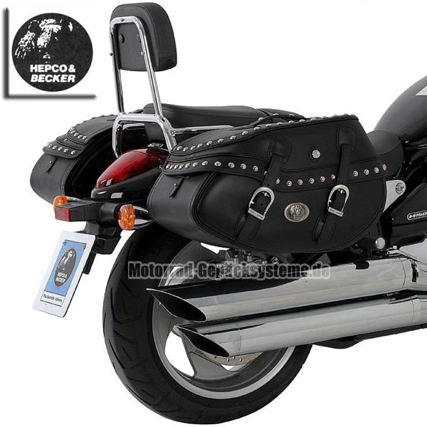 H&B Satteltaschen BUFFALO + Trägersystem - Kawasaki VN 1500 Classic, Bj. 1996-2002